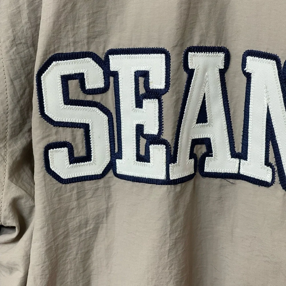 Sean John Men's Spell Out Khaki Tan Military Button Jacket‎ - Size XL